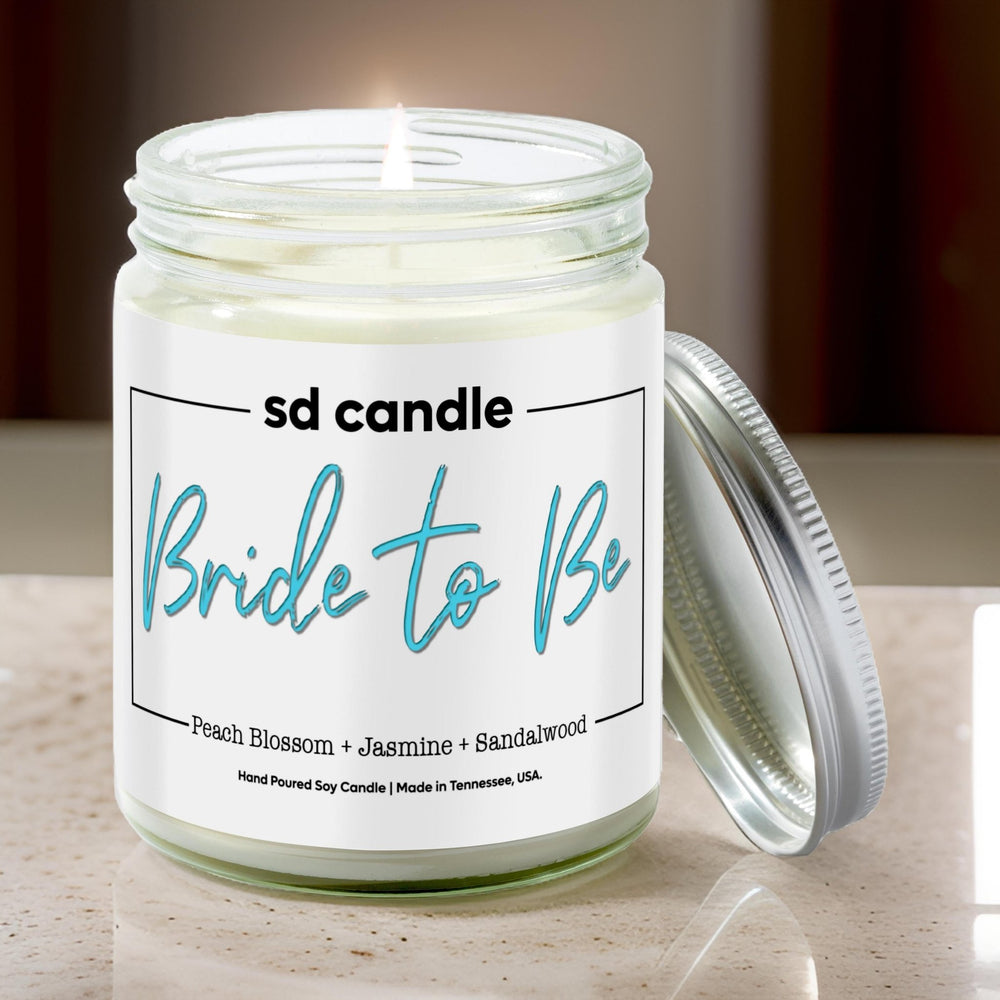 
                  
                    Bride to Be Engagement Candle - 9/16oz 100% All - Natural Handmade Soy Wax Candle - Silver Dollar Candle Co all natural soy candle
                  
                