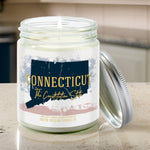 Connecticut State Candle - Missing Home and Nostalgia Candle - 9/16oz 100% All - Natural Handmade Soy Wax Candle - Silver Dollar Candle Co all natural soy candle