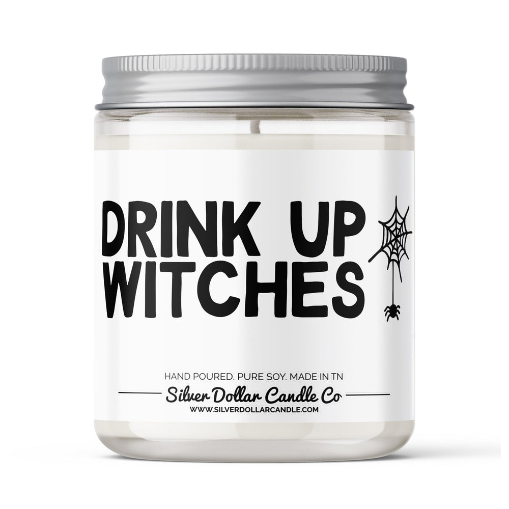 
                  
                    'Drink Up Witches' Fall Candle - Halloween Candle - 9/16oz 100% All - Natural Handmade Soy Wax Candle - Silver Dollar Candle Co all natural soy candle
                  
                