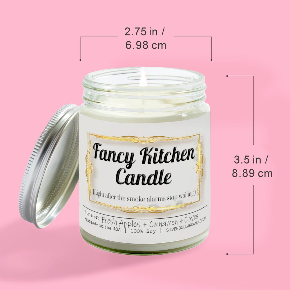 
                  
                    Fancy Kitchen Candle New Home Candle - 'Light After the Smoke Alarms Stop Wailing' | Orchard Spice Scent with Apple, Cloves, & Cinnamon | 9oz Soy Wax, Hand - Poured | Eco - Friendly - Silver Dollar Candle Co all natural soy candle
                  
                