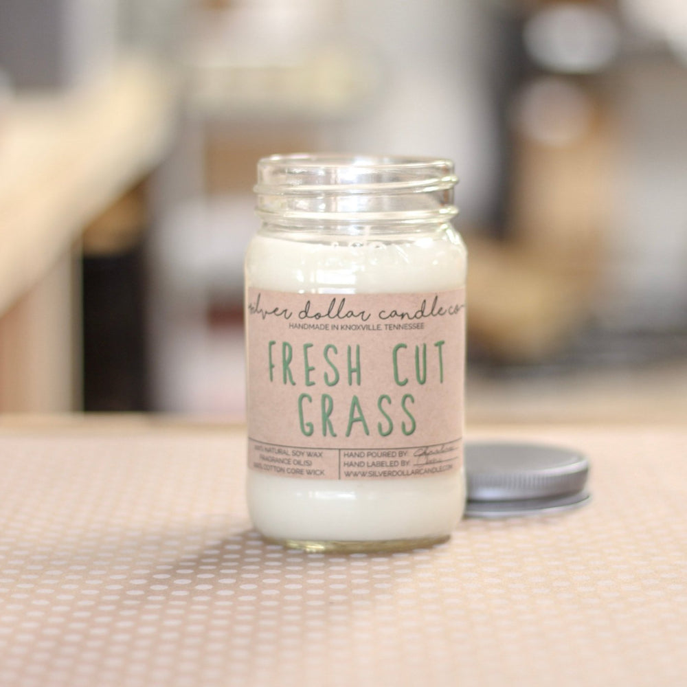 
                  
                    Fresh Cut Grass - 16oz - Silver Dollar Candle Co all natural soy candle
                  
                