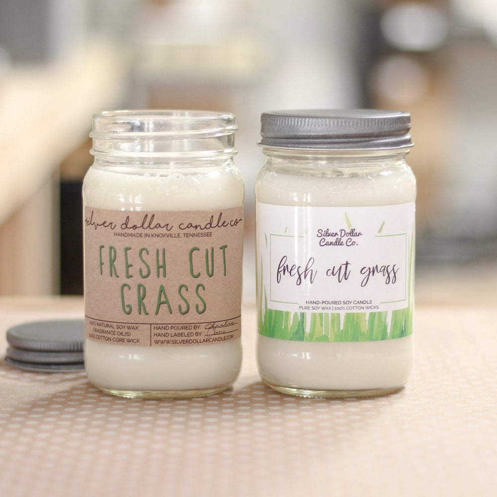 Fresh Cut Grass - 16oz - Silver Dollar Candle Co all natural soy candle