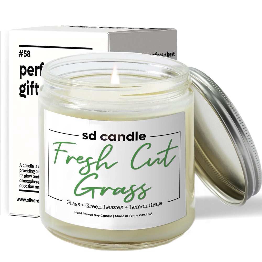 
                  
                    Fresh Cut Grass Scented Candle - 9oz 100% All - Natural Handmade Soy Wax Candle - Silver Dollar Candle Co all natural soy candle
                  
                