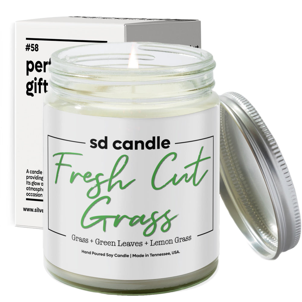 
                  
                    Fresh Cut Grass Scented Candle - 9oz 100% All - Natural Handmade Soy Wax Candle - Silver Dollar Candle Co all natural soy candle
                  
                