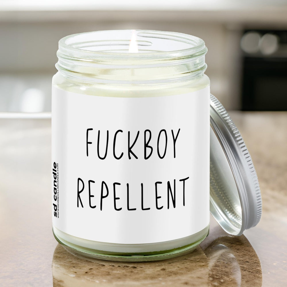 
                  
                    Fuckboy Repellent Candle | Sarcastic Scents Candle | Choose Any Scent - Silver Dollar Candle Co all natural soy candle
                  
                