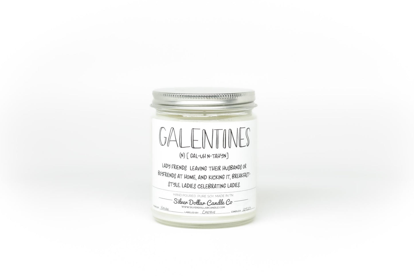 Galantines Day Definition Scented Candle - 9/16oz 100% All - Natural Handmade Soy Wax Candle - Silver Dollar Candle Co all natural soy candle