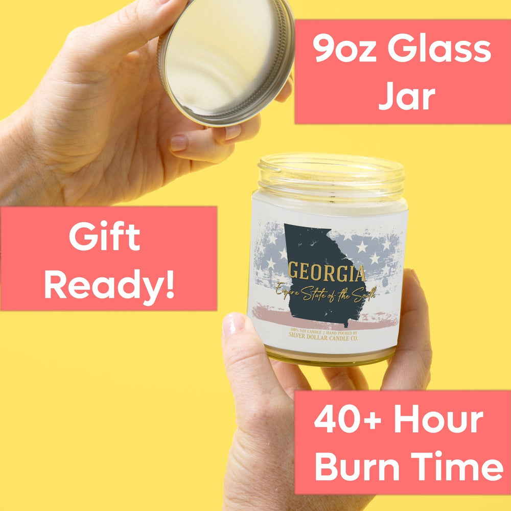 
                  
                    Georgia State Candle - Missing Home and Nostalgia Candle - 9/16oz 100% All - Natural Handmade Soy Wax Candle - Silver Dollar Candle Co all natural soy candle
                  
                