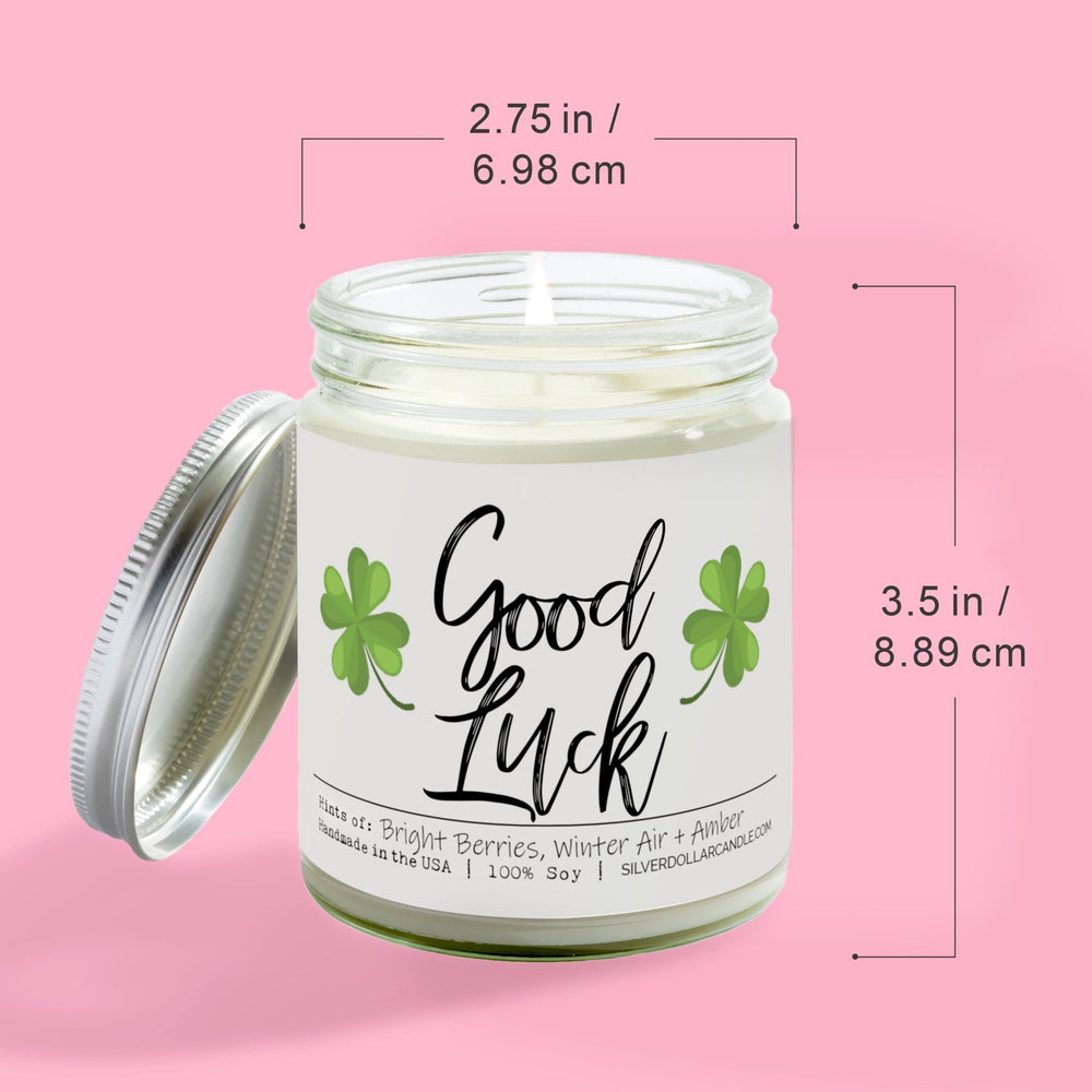 
                  
                    Good Luck Candle - 9oz Soy Wax Candle, Balsam & Berry with Citrus Crisp, Siberian Fir, Hand - Poured in USA, Eco - Friendly - Silver Dollar Candle Co all natural soy candle
                  
                