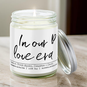 In Our Love Era Candle - Love Candle Collection - Orchard Spice Scented Candle| Apple, Cloves, & Cinnamon - Love/Anniversary/Valentine's Day Candle - 9/16oz 100% All - Natural Handmade Soy Wax Candle - Silver Dollar Candle Co all natural soy candle