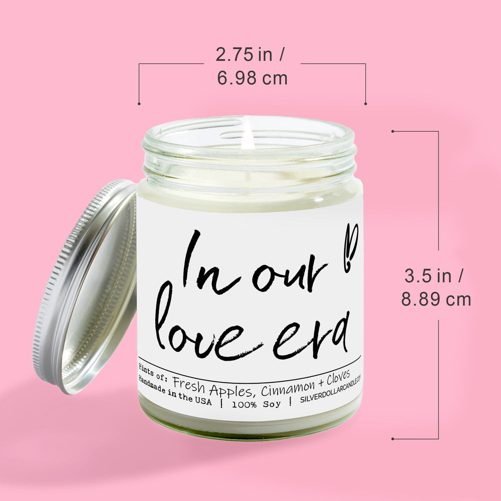 
                  
                    In Our Love Era Candle - Love Candle Collection - Orchard Spice Scented Candle| Apple, Cloves, & Cinnamon - Love/Anniversary/Valentine's Day Candle - 9/16oz 100% All - Natural Handmade Soy Wax Candle - Silver Dollar Candle Co all natural soy candle
                  
                