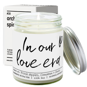 In Our Love Era Candle - Love Candle Collection - Orchard Spice Scented Candle| Apple, Cloves, & Cinnamon - Love/Anniversary/Valentine's Day Candle - 9/16oz 100% All - Natural Handmade Soy Wax Candle - Silver Dollar Candle Co all natural soy candle