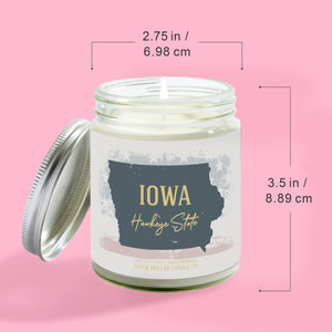 Iowa State Candle - Missing Home and Nostalgia Candle - 9/16oz 100% All - Natural Handmade Soy Wax Candle - Silver Dollar Candle Co all natural soy candle