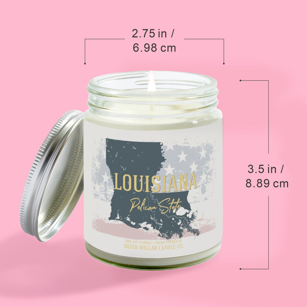 
                  
                    Louisiana State Candle - Missing Home and Nostalgia Candle - 9/16oz 100% All - Natural Handmade Soy Wax Candle - Silver Dollar Candle Co all natural soy candle
                  
                