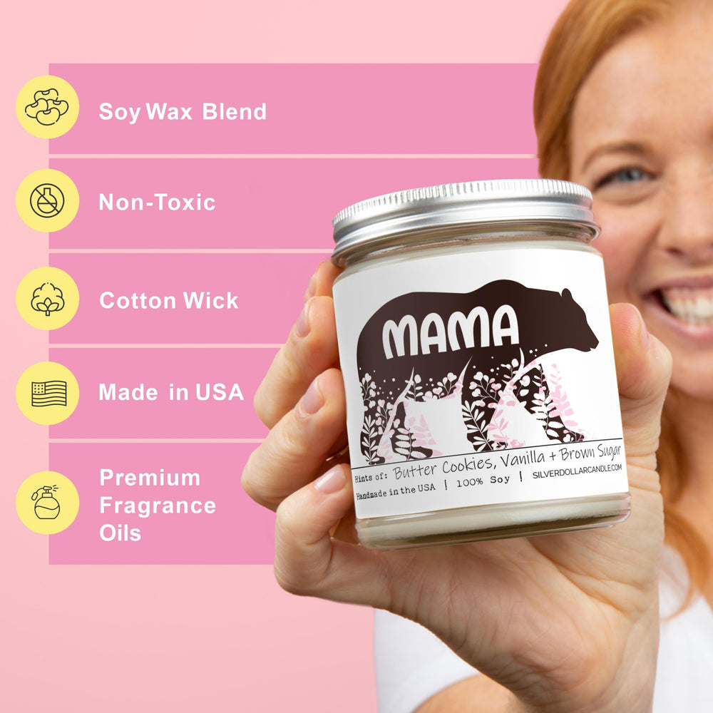 
                  
                    Mama Bear - Sugar Cookie Scented Candle | Sweet Butter & Vanilla Aroma | 9oz Hand - Poured Soy Wax | Eco - Friendly, Lead - Free Cotton Wicks | Made in USA - Silver Dollar Candle Co all natural soy candle
                  
                