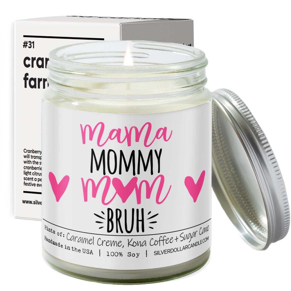 
                  
                    Mama, Mommy, Mom, Bruh - Funny Mom Candle - Brazilian Coffee Scented Candle, 9oz Soy Wax | Caramel Crème & Kona Coffee Aroma, Hand - Poured, Eco - Friendly - Silver Dollar Candle Co all natural soy candle
                  
                