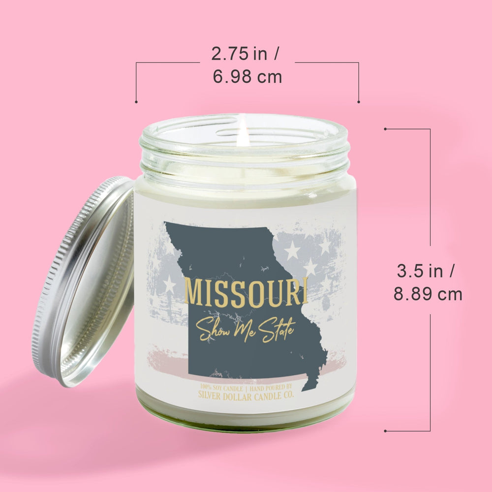 
                  
                    Missouri State Candle - Missing Home and Nostalgia Candle - 9/16oz 100% All - Natural Handmade Soy Wax Candle - Silver Dollar Candle Co all natural soy candle
                  
                