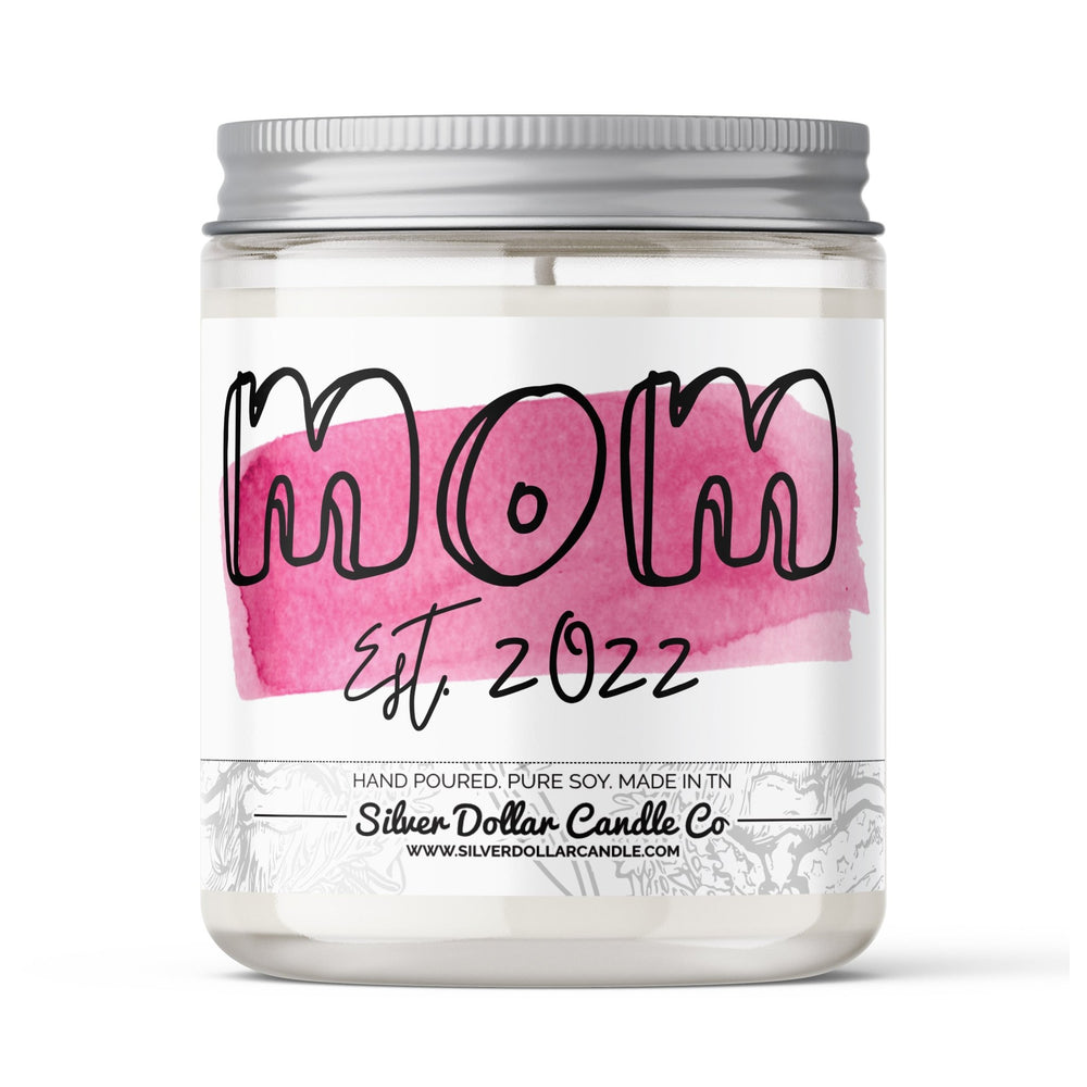 
                  
                    Mom - Est: <Custom Year> Candle - Personalized Custom Candle - 9/16oz 100% All - Natural Soy Wax Handmade Custom Candle - Silver Dollar Candle Co all natural soy candle
                  
                