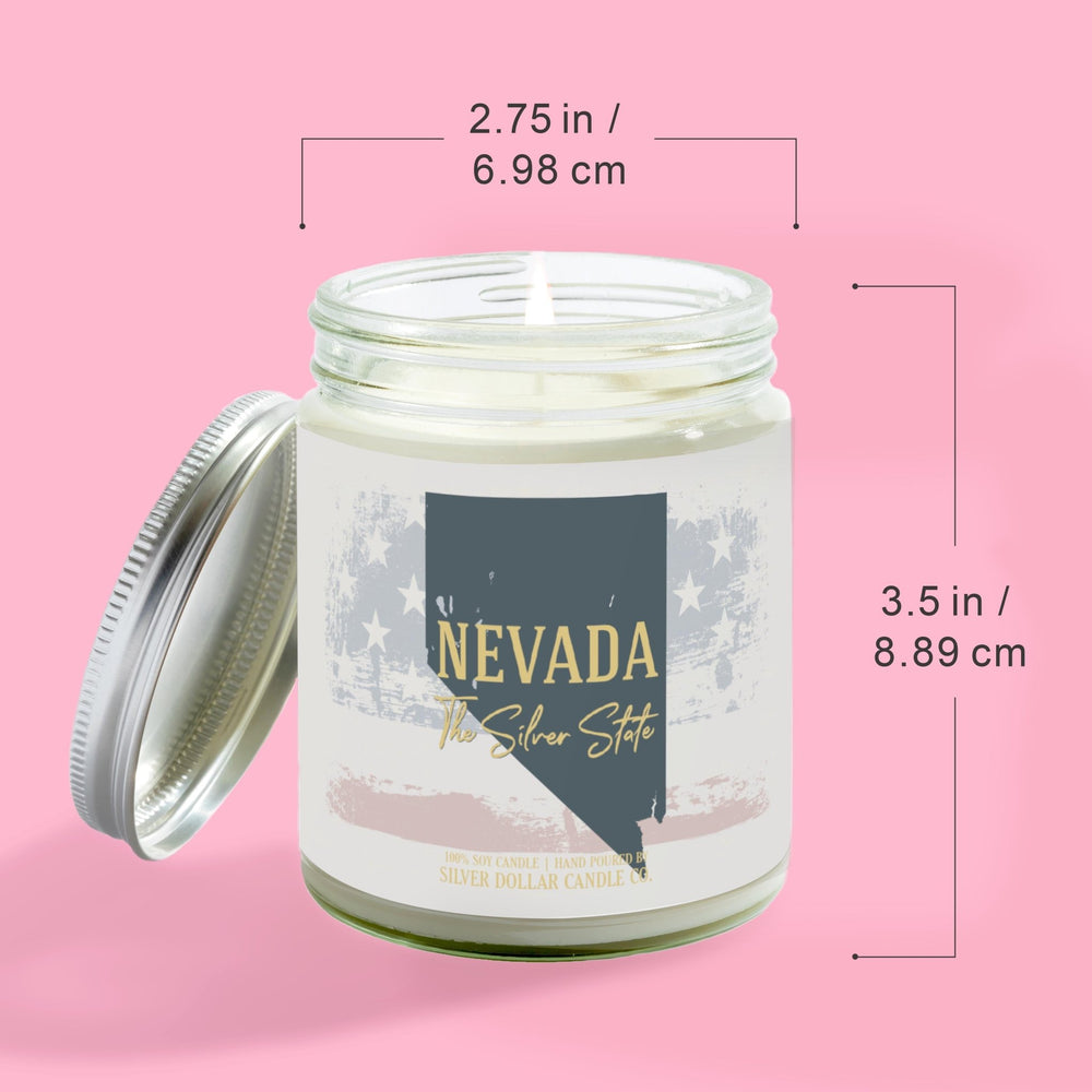 
                  
                    Nevada State Candle - Missing Home and Nostalgia Candle - 9/16oz 100% All - Natural Handmade Soy Wax Candle - Silver Dollar Candle Co all natural soy candle
                  
                