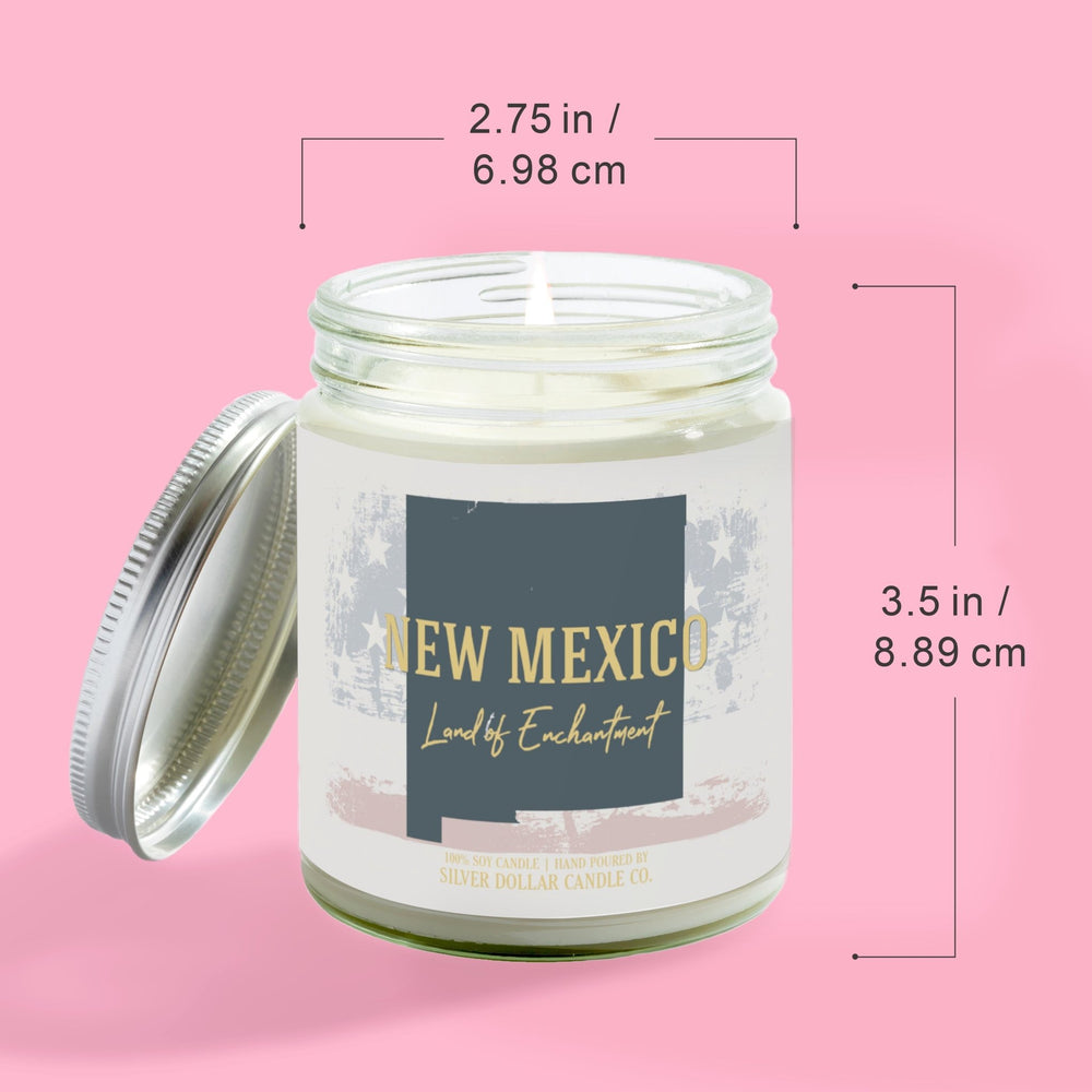 
                  
                    New Mexico State Candle - Missing Home and Nostalgia Candle - 9/16oz 100% All - Natural Handmade Soy Wax Candle - Silver Dollar Candle Co all natural soy candle
                  
                