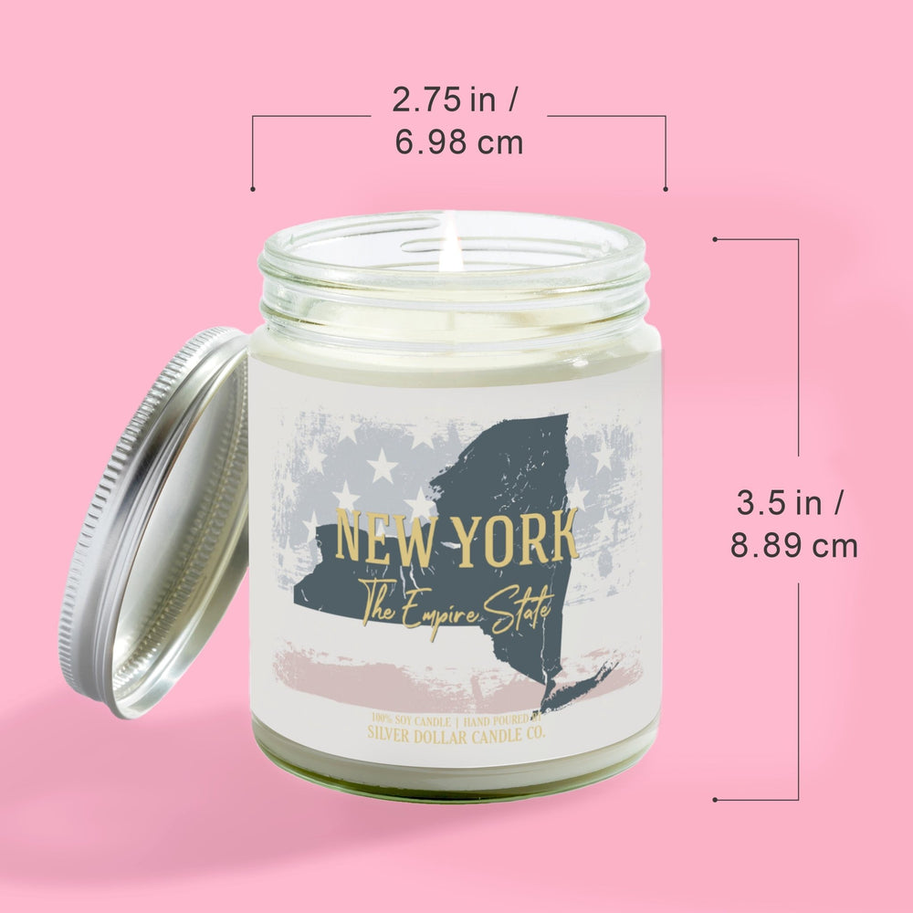 
                  
                    New York State Candle - Missing Home and Nostalgia Candle - 9/16oz 100% All - Natural Handmade Soy Wax Candle - Silver Dollar Candle Co all natural soy candle
                  
                