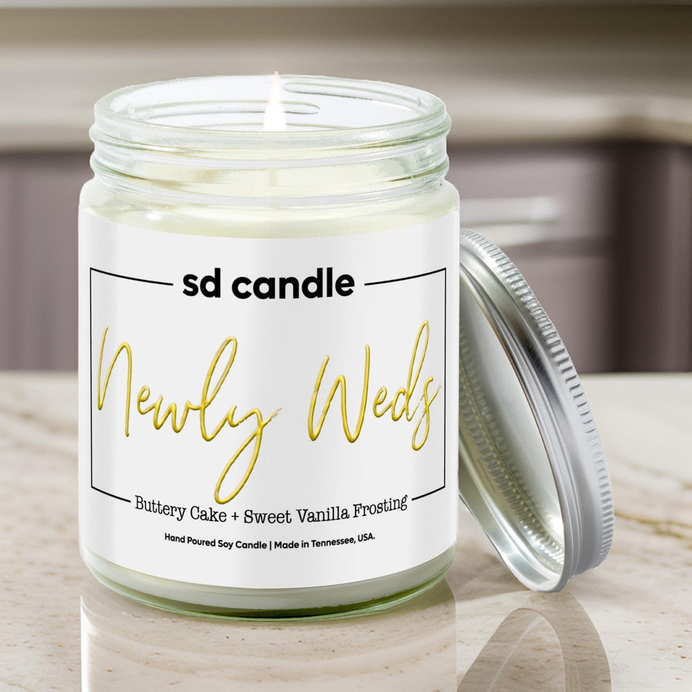 
                  
                    Newly Weds Candle - 9/16oz 100% All - Natural Handmade Soy Wax Wedding Candle - Silver Dollar Candle Co all natural soy candle
                  
                