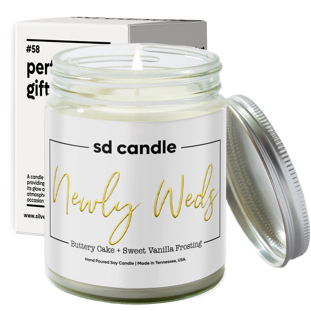 
                  
                    Newly Weds Candle - 9/16oz 100% All - Natural Handmade Soy Wax Wedding Candle - Silver Dollar Candle Co all natural soy candle
                  
                