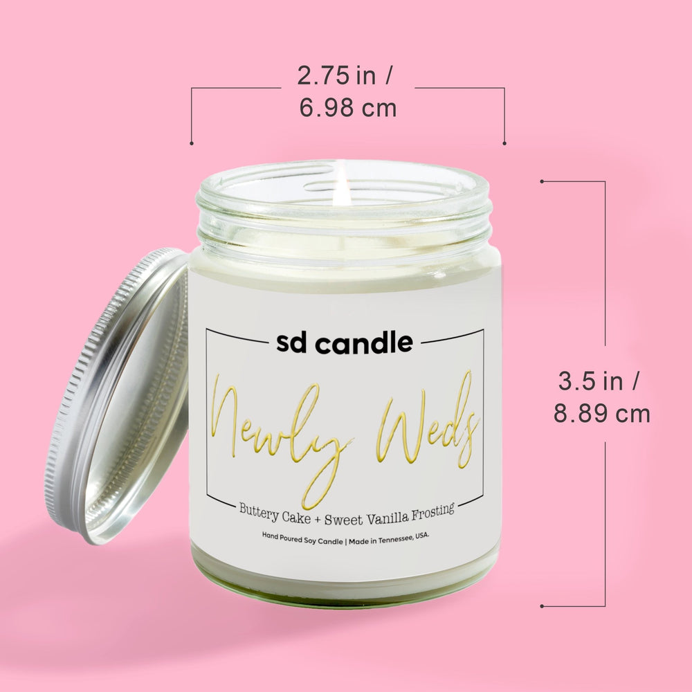 
                  
                    Newly Weds Candle - 9/16oz 100% All - Natural Handmade Soy Wax Wedding Candle - Silver Dollar Candle Co all natural soy candle
                  
                