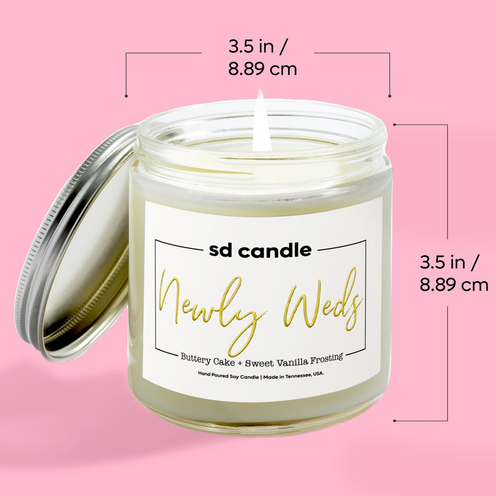 
                  
                    Newly Weds Candle - 9/16oz 100% All - Natural Handmade Soy Wax Wedding Candle - Silver Dollar Candle Co all natural soy candle
                  
                