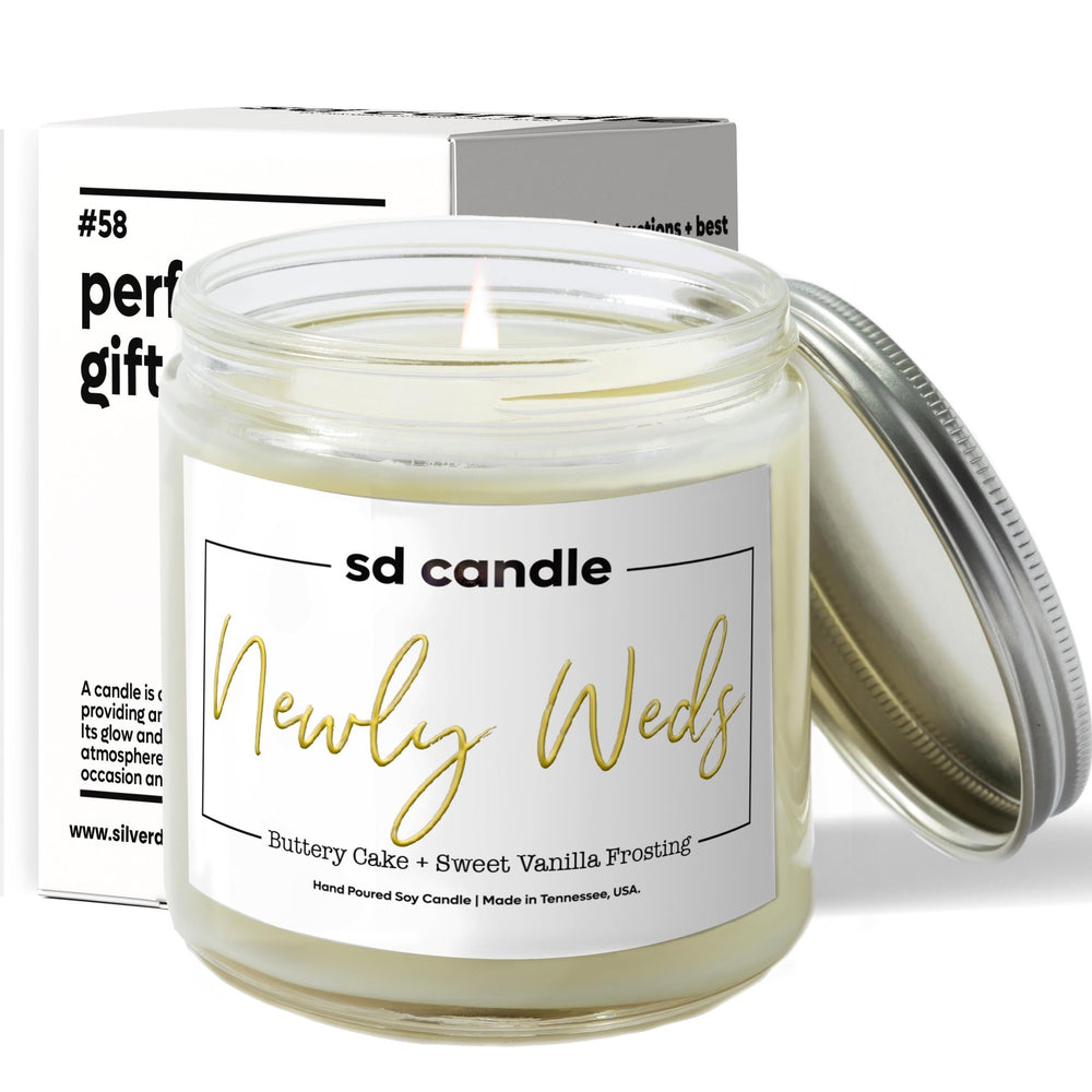 
                  
                    Newly Weds Candle - 9/16oz 100% All - Natural Handmade Soy Wax Wedding Candle - Silver Dollar Candle Co all natural soy candle
                  
                