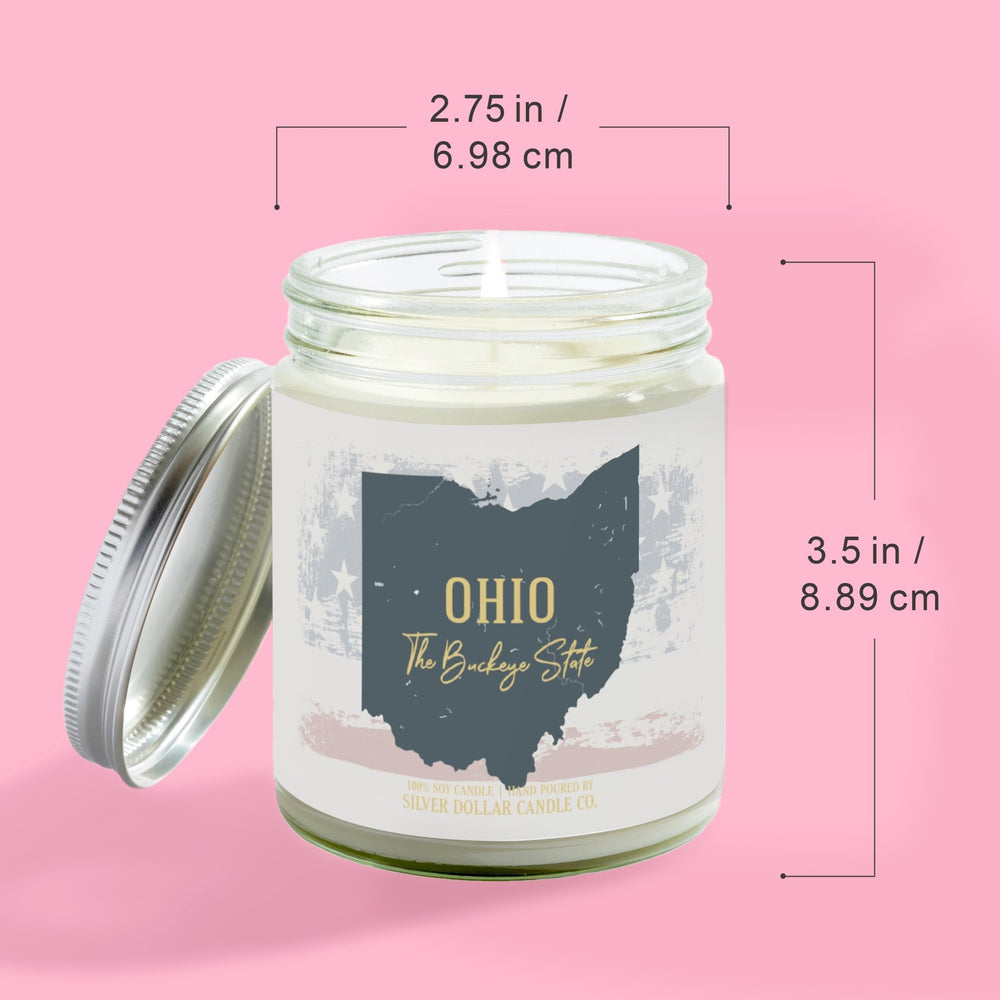 
                  
                    Ohio State Candle - Missing Home and Nostalgia Candle - 9/16oz 100% All - Natural Handmade Soy Wax Candle - Silver Dollar Candle Co all natural soy candle
                  
                