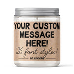 Personalized Custom Candle (Kraft) - 9/16oz 100% All - Natural Soy Wax Handmade Custom Candle - Silver Dollar Candle Co all natural soy candle