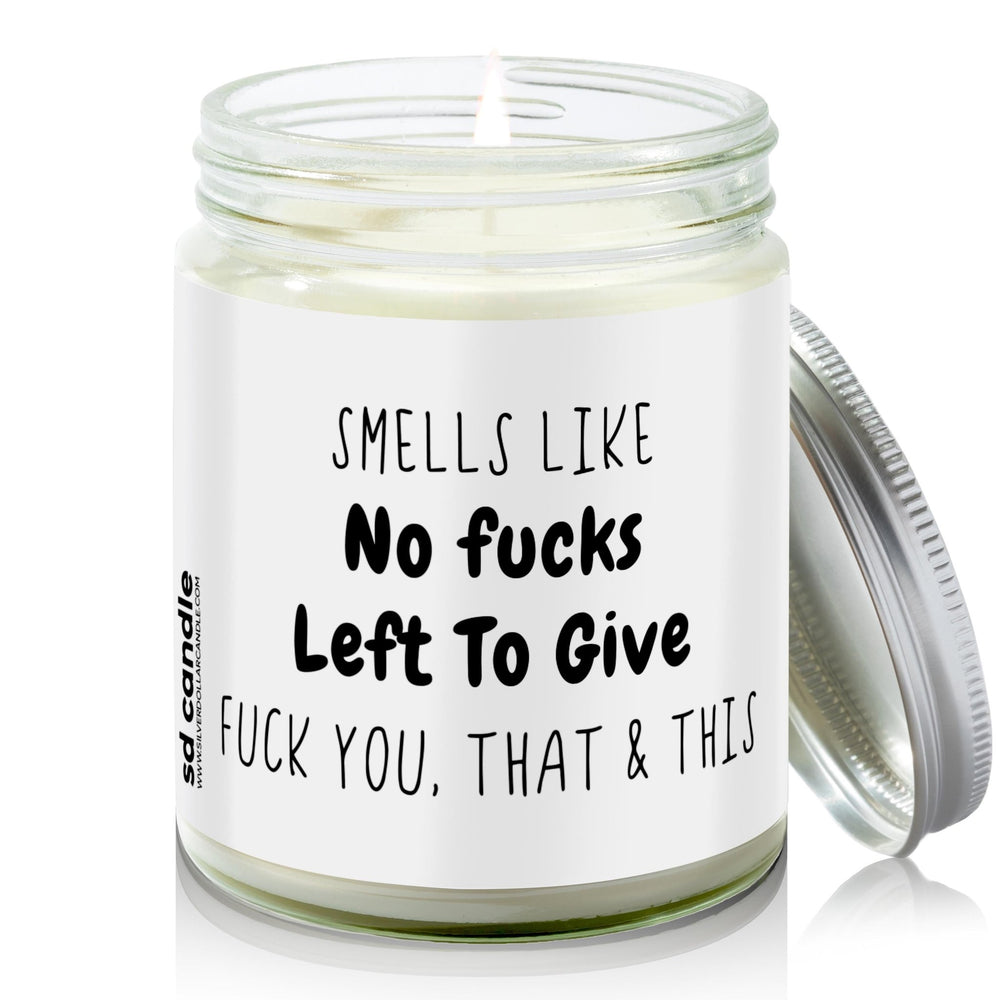 
                  
                    Smells Like No Fucks Left Candle | Sarcastic Scents Candle | Choose Any Scent - Silver Dollar Candle Co all natural soy candle
                  
                