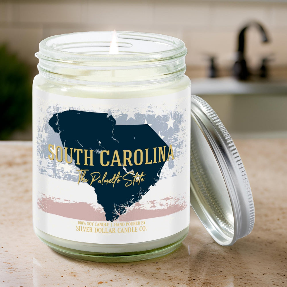 
                  
                    South Carolina State Candle - Missing Home and Nostalgia Candle - 9/16oz 100% All - Natural Handmade Soy Wax Candle - Silver Dollar Candle Co all natural soy candle
                  
                