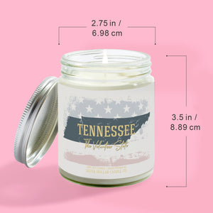 Tennessee State Candle - Missing Home and Nostalgia Candle - 9/16oz 100% All - Natural Handmade Soy Wax Candle - Silver Dollar Candle Co all natural soy candle