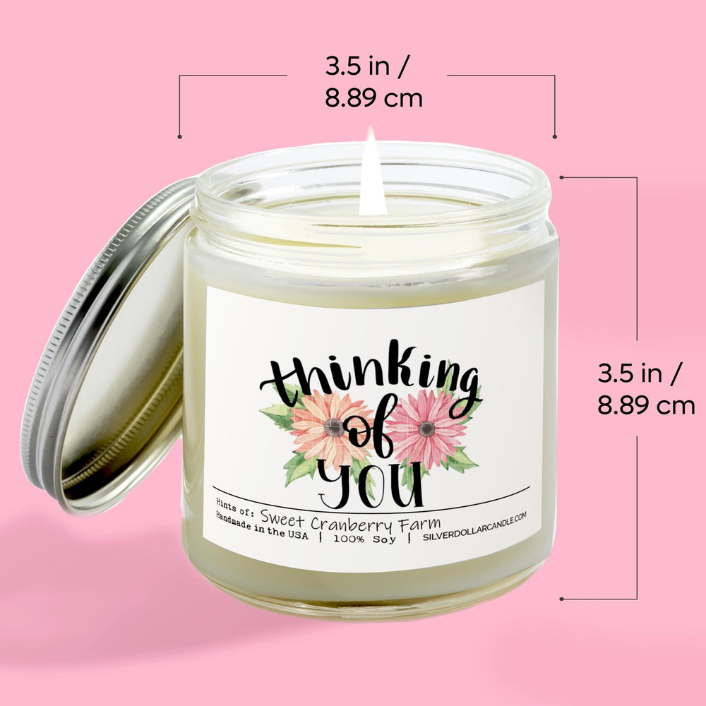 
                  
                    Thinking Of You Candle - Cabin Retreat Scented Candle, 9oz Soy Wax with Amber, Cinnamon, Sandalwood, Vanilla Notes - 9/16oz 100% All - Natural Handmade Soy Wax Candle - Silver Dollar Candle Co all natural soy candle
                  
                