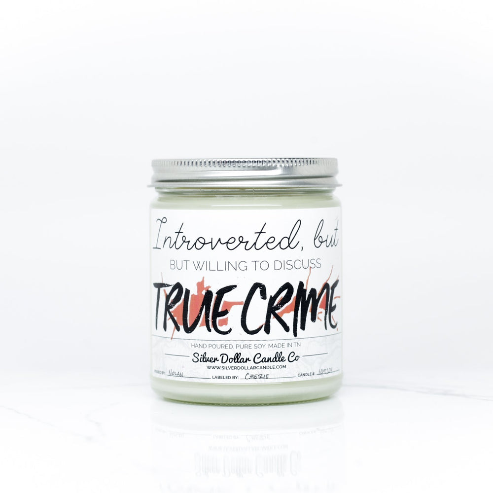 
                  
                    True Crime Introverts Candle - 9/16oz 100% All - Natural Handmade Soy Wax Candle - Silver Dollar Candle Co all natural soy candle
                  
                