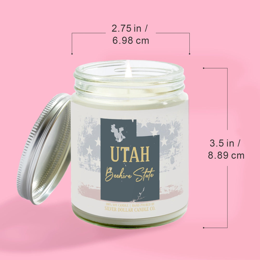 
                  
                    Utah State Candle - Missing Home and Nostalgia Candle - 9/16oz 100% All - Natural Handmade Soy Wax Candle - Silver Dollar Candle Co all natural soy candle
                  
                