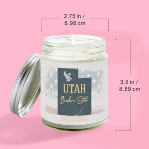 Utah State Candle - Missing Home and Nostalgia Candle - 9/16oz 100% All - Natural Handmade Soy Wax Candle - Silver Dollar Candle Co all natural soy candle