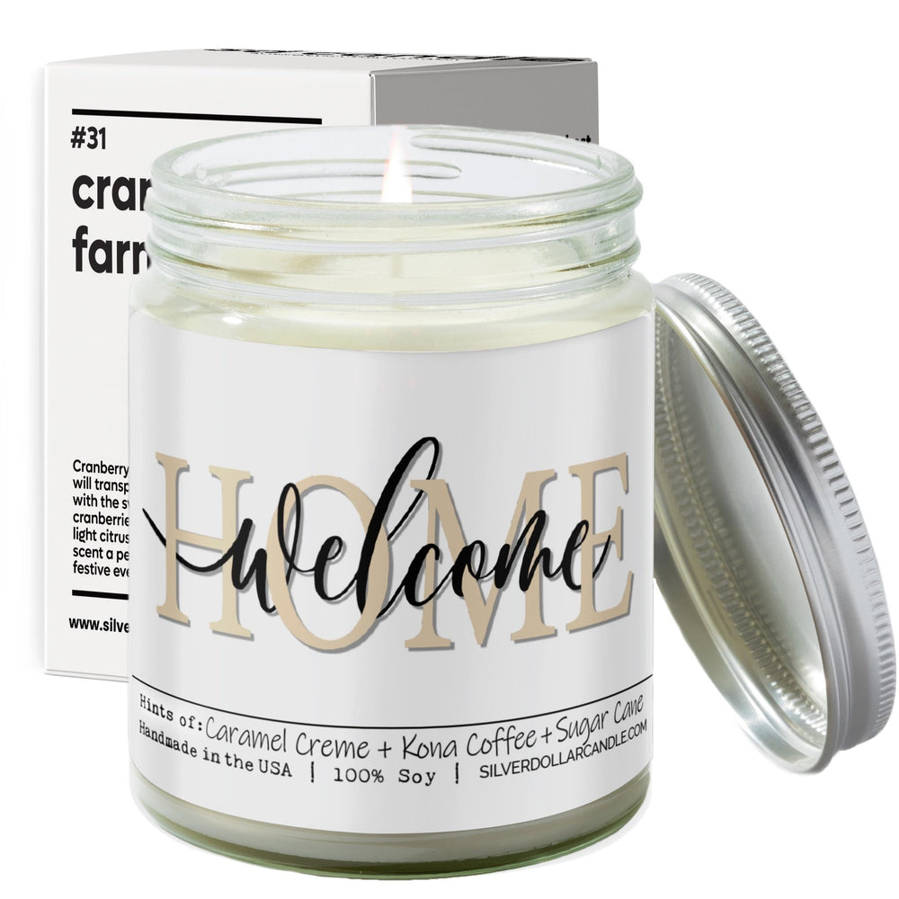 
                  
                    Welcome Home Candle - New Home Owner Candle - Brazilian Coffee Scented Soy Candle, 9oz | Caramel Crème, Kona Coffee, Sugar Cane Aroma | Eco - Friendly, Hand - Poured in USA by SD Candle - Silver Dollar Candle Co all natural soy candle
                  
                