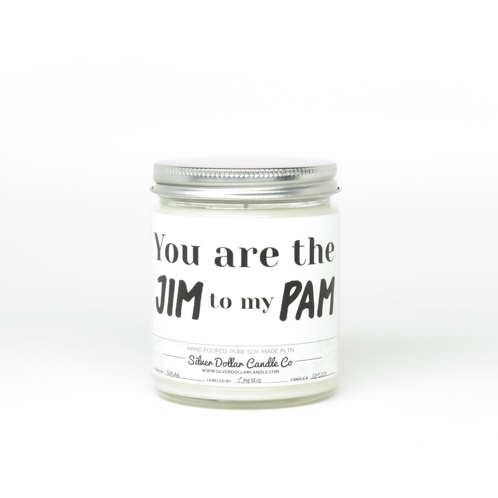 
                  
                    You Are The Jim to my Pam Candle - Funny Love Candle - 9/16oz 100% All - Natural Handmade Soy Wax Candle - Silver Dollar Candle Co all natural soy candle
                  
                