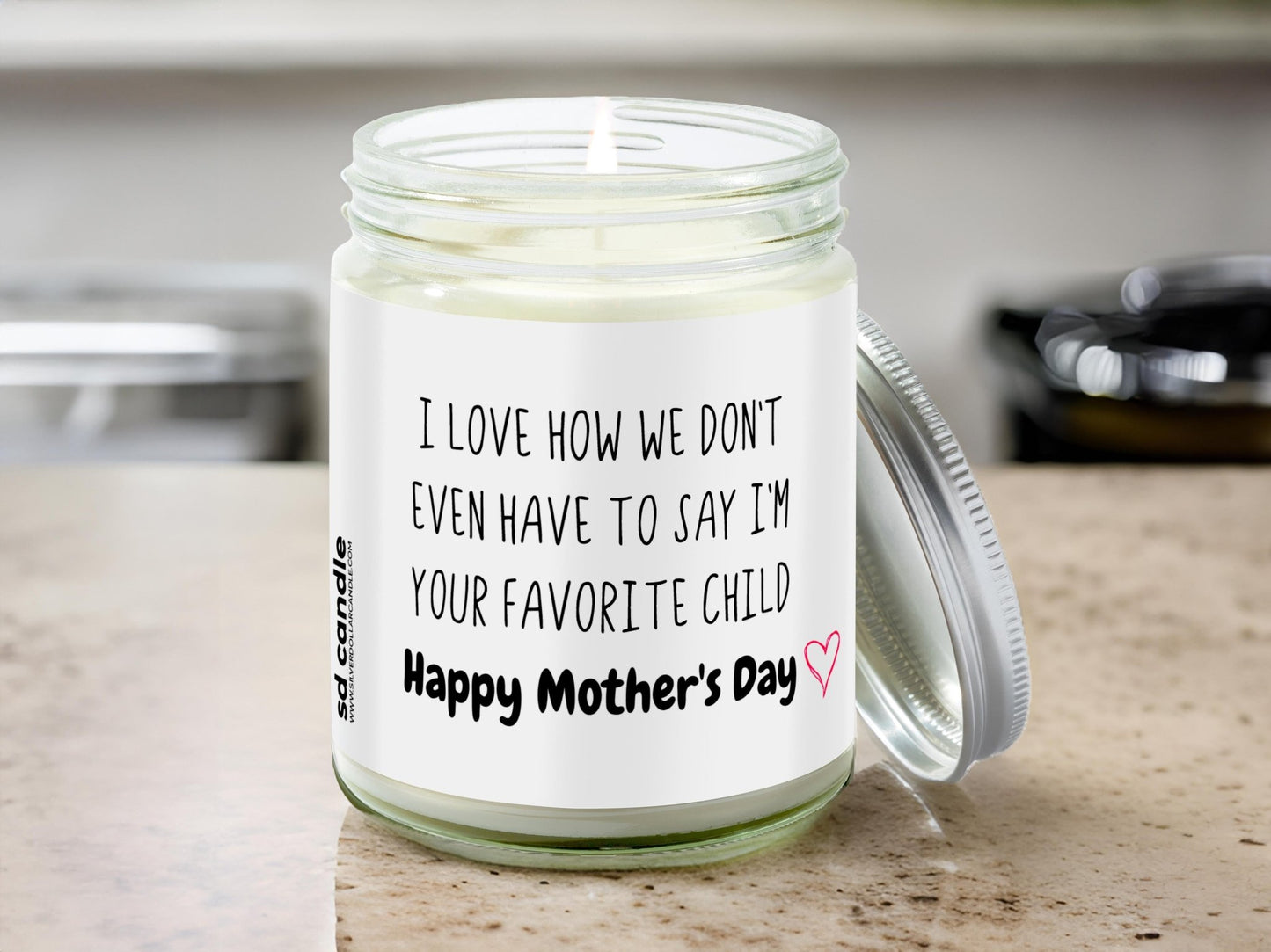 Your Favorite Child Mother's Day Candle | Sarcastic Scents Candle - Silver Dollar Candle Co all natural soy candle