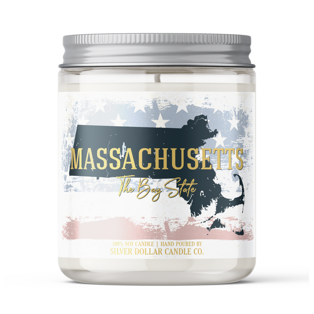 Massachusetts State Candle - Missing Home and Nostalgia Candle - 9/16oz 100% All-Natural Handmade Soy Wax Candle