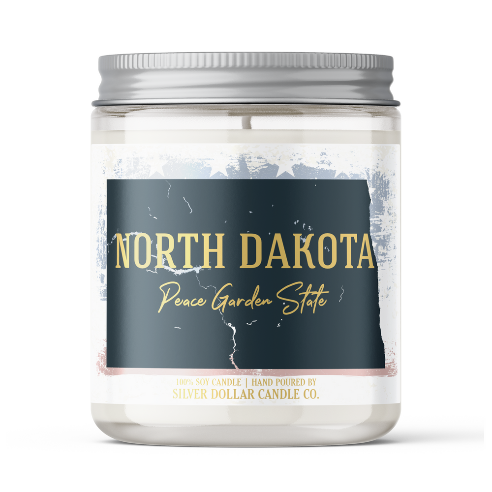 North Dakota State Candle - Missing Home and Nostalgia Candle - 9/16oz 100% All-Natural Handmade Soy Wax Candle