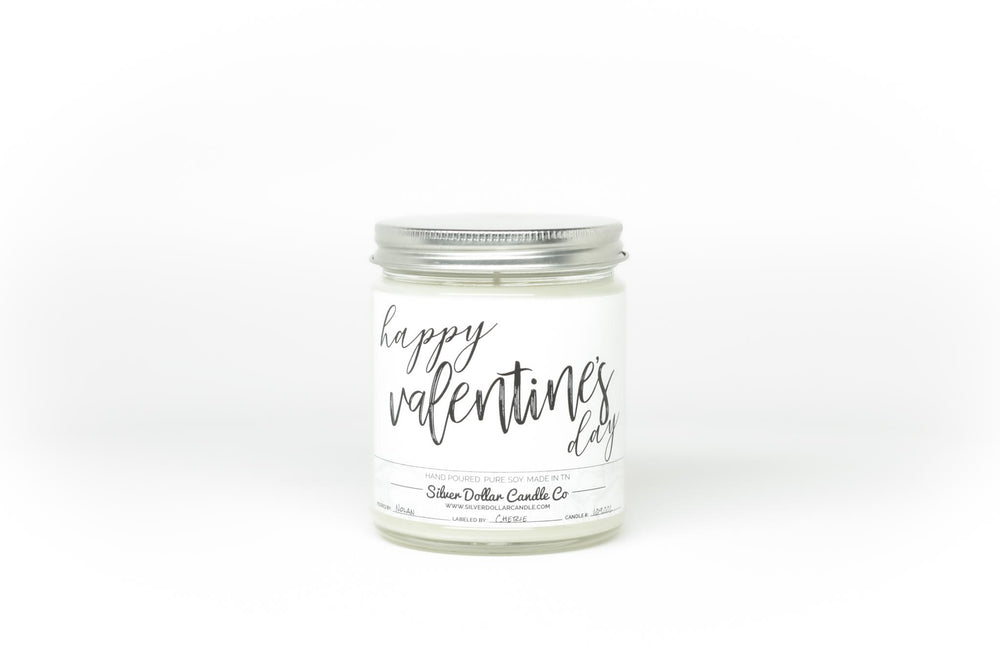 Happy Valentine's Day Scented Candle - Love/Anniversary/Valentine's Day Candle - 9/16oz 100% All-Natural Handmade Soy Wax Candle