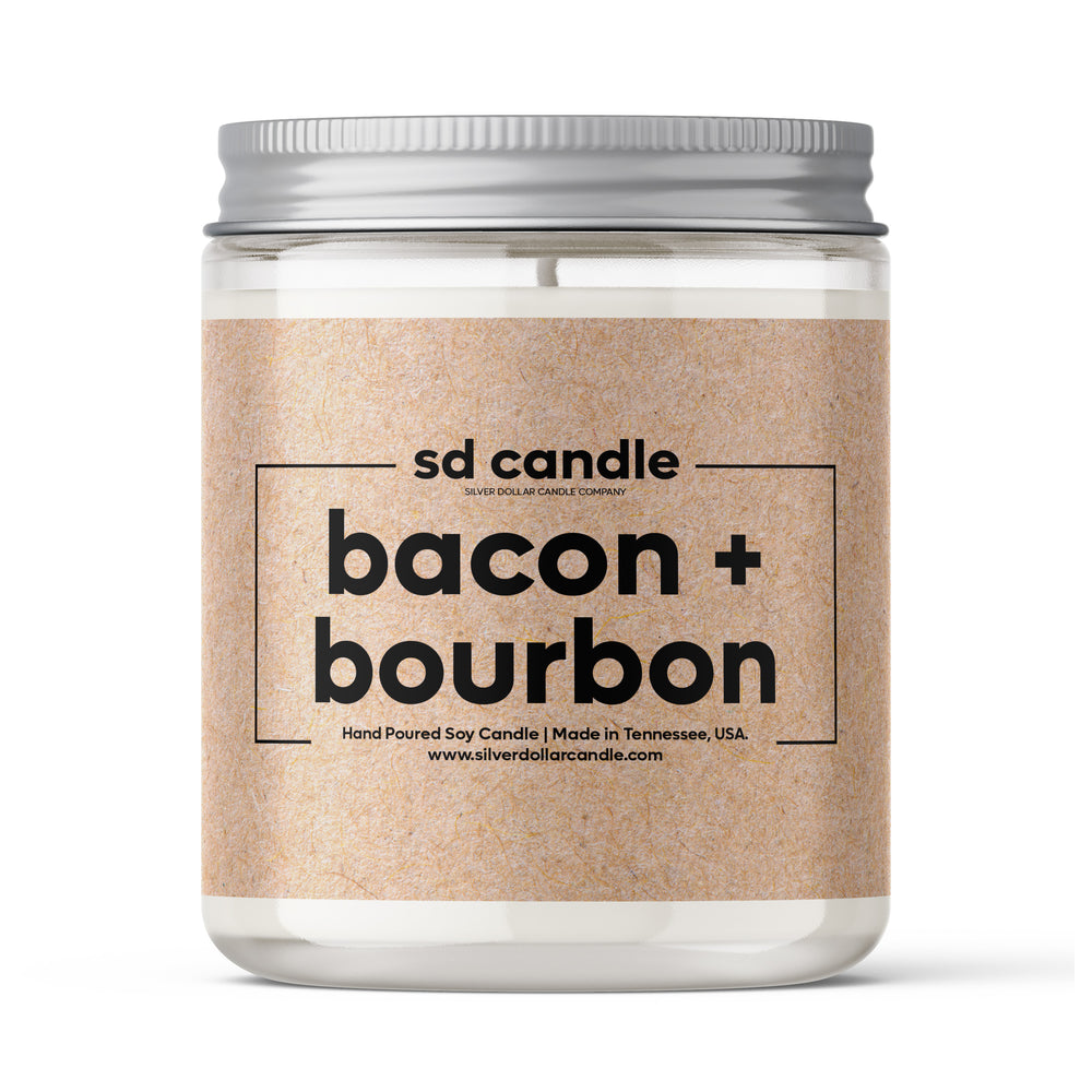 
            
                Load image into Gallery viewer, #11 | Bacon &amp;amp; Bourbon Delight Handmade Soy Candle
            
        