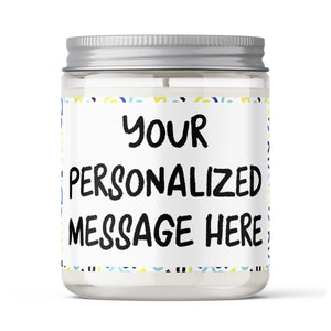 Personalized Custom Candle - White