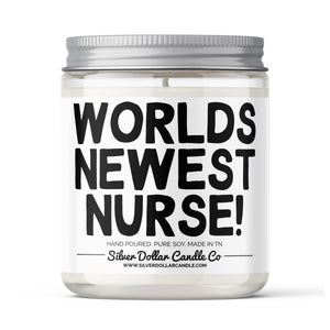 
            
                Load image into Gallery viewer, Worlds Newest Nurse Candle
            
        