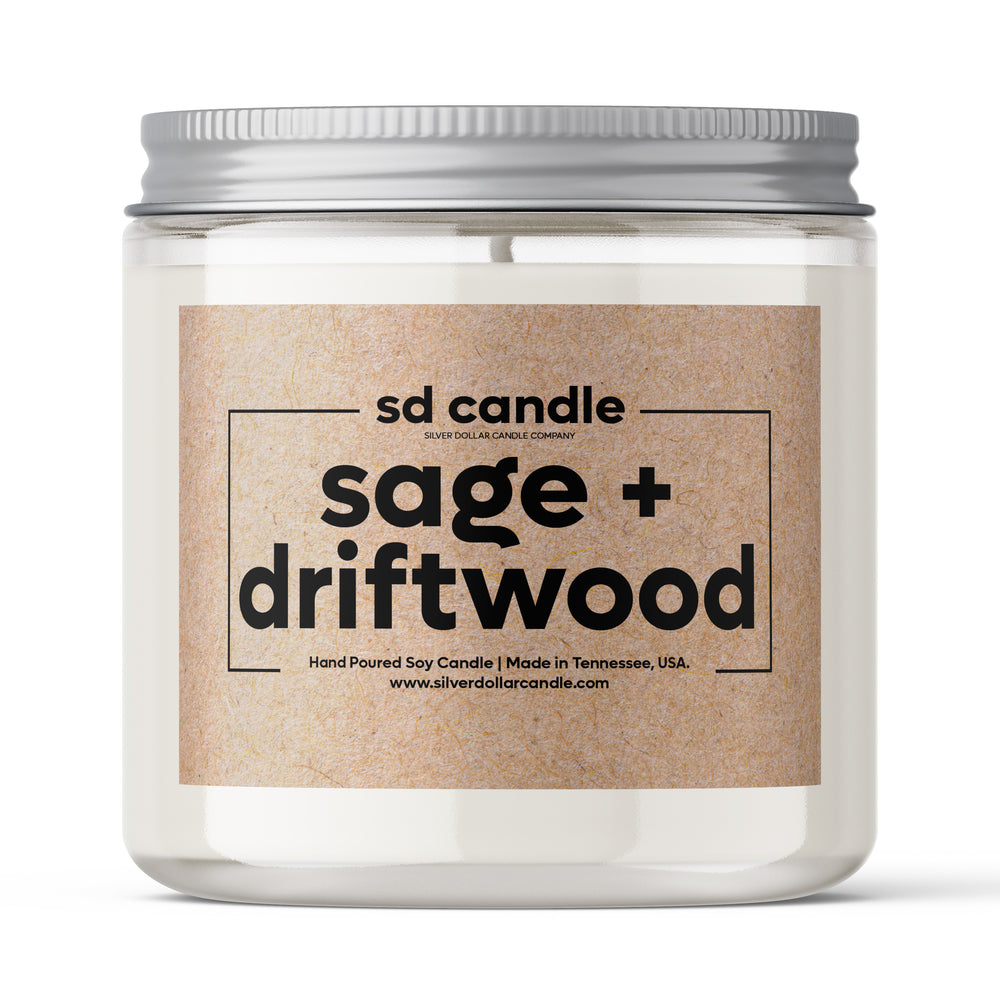 #57 | Sage + Driftwood Scented Candle - 9/16oz 100% All-Natural Handmade Soy Wax Candle