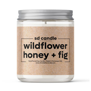
            
                Load image into Gallery viewer, #54 | Wildflower Honey + Fig All Natural Soy Wax Candle
            
        